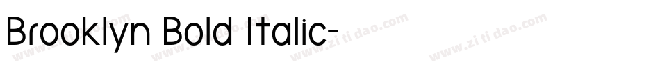 Brooklyn Bold Italic字体转换